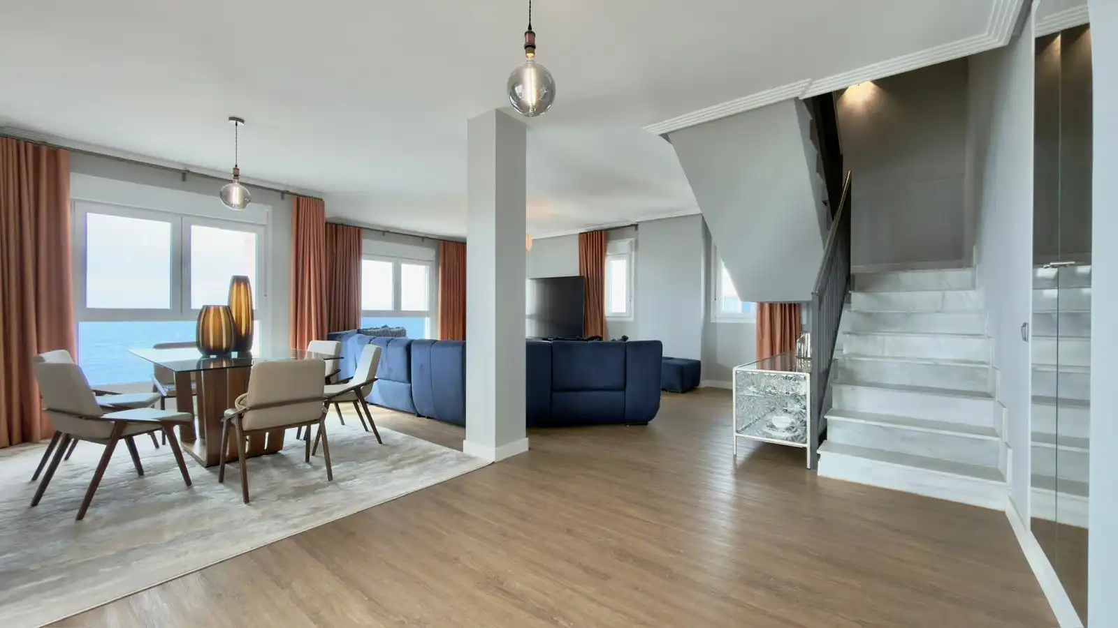 Sala de estar de Ático en venta en Villajoyosa / La Vila Joiosa con Aire acondicionado, Jardín privado y Terraza