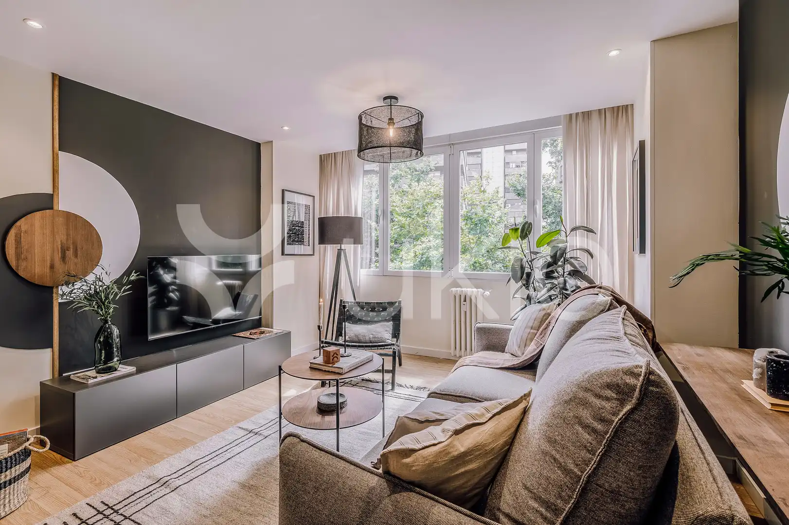 Sala de estar de Apartamento de alquiler en Madrid con Aire acondicionado, Calefacción y Amueblado