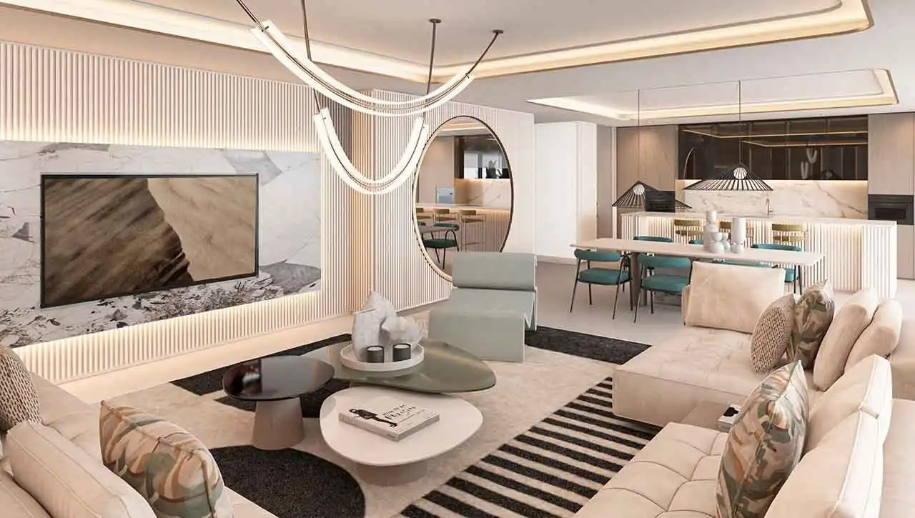 Sala de estar de Planta baja en venta en Marbella con Aire acondicionado, Calefacción y Jardín privado
