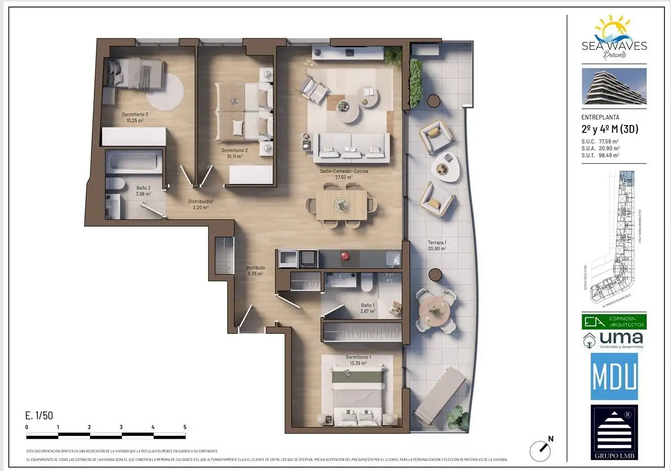Piso con piscina en venta en Avenida Avinguda del Marquès de Benicarló, imagen 2