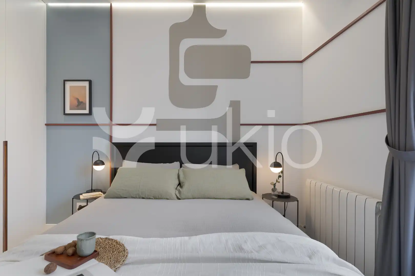 Dormitori de Apartament de lloguer en Madrid amb Aire condicionat, Calefacció i Moblat