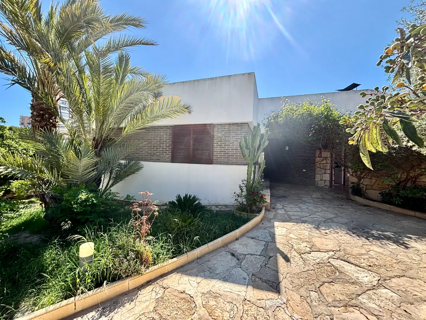 Vista exterior de Casa o xalet en venda en Alicante / Alacant amb Jardí privat, Terrassa i Traster
