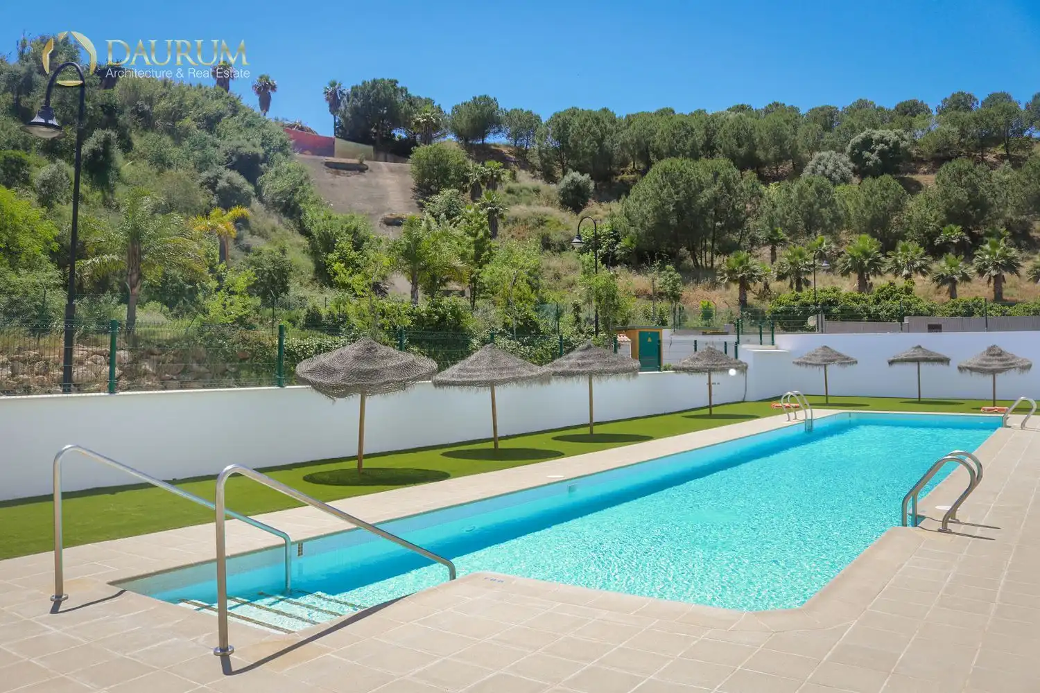 Swimming pool of Flat for sale in Mijas  with Air Conditioner, Heating and Private garden