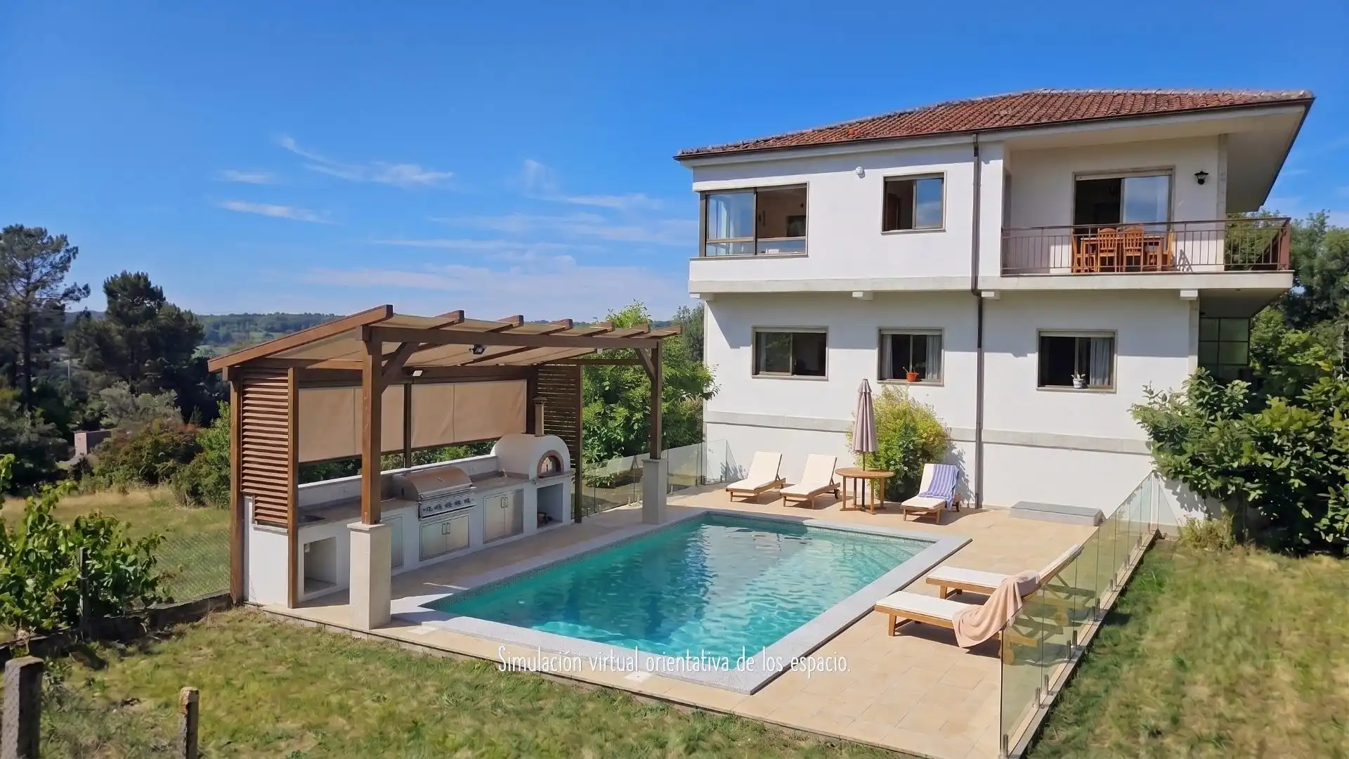Piscina de Casa o chalet en venta en Ourense Capital  con Calefacción, Jardín privado y Terraza