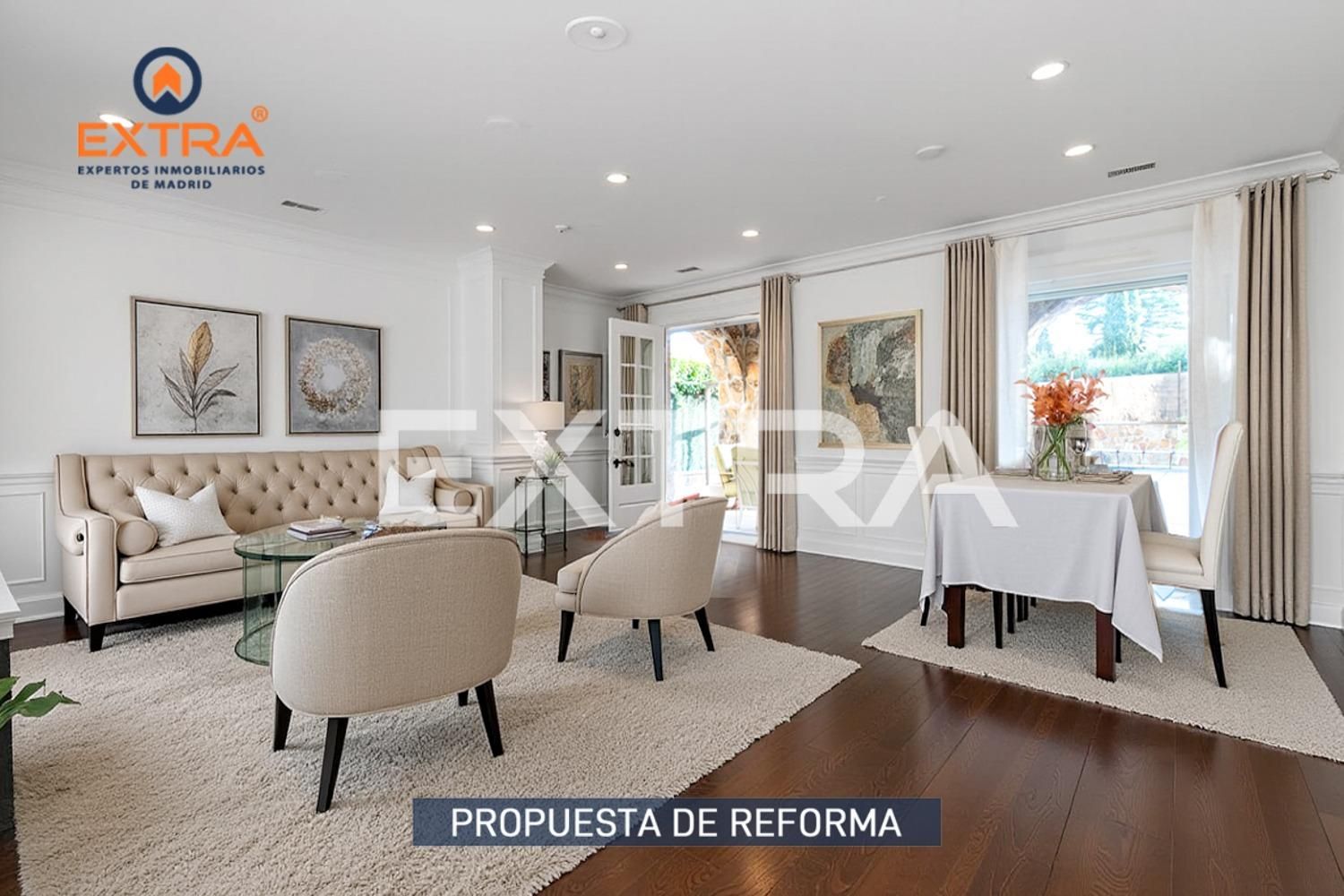 Sala d'estar de Casa o xalet en venda en Guadalix de la Sierra amb Aire condicionat, Jardí privat i Terrassa