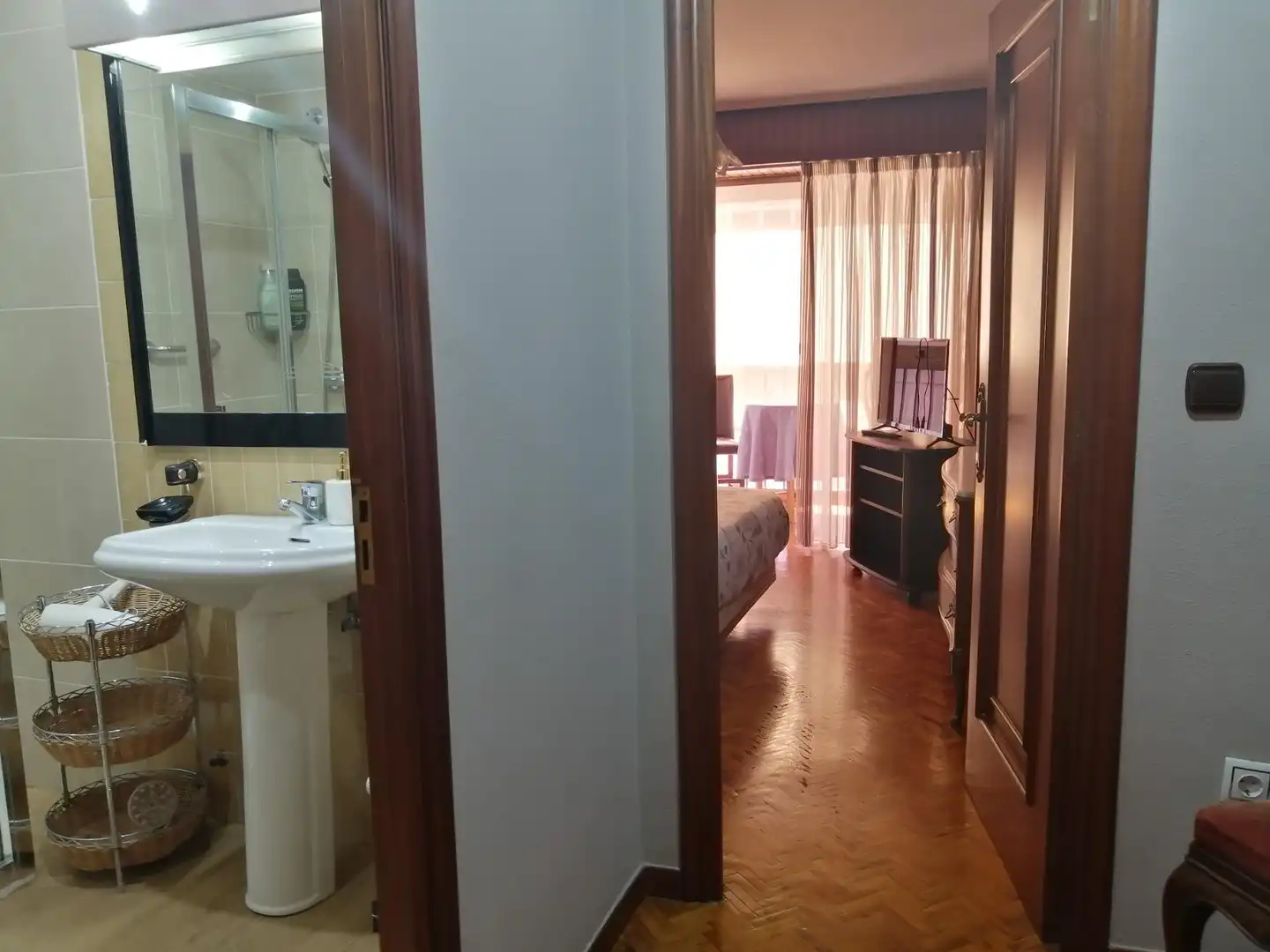 Bedroom of Flat for sale in Ourense Capital   with Parquet flooring, Terrace and Storage room