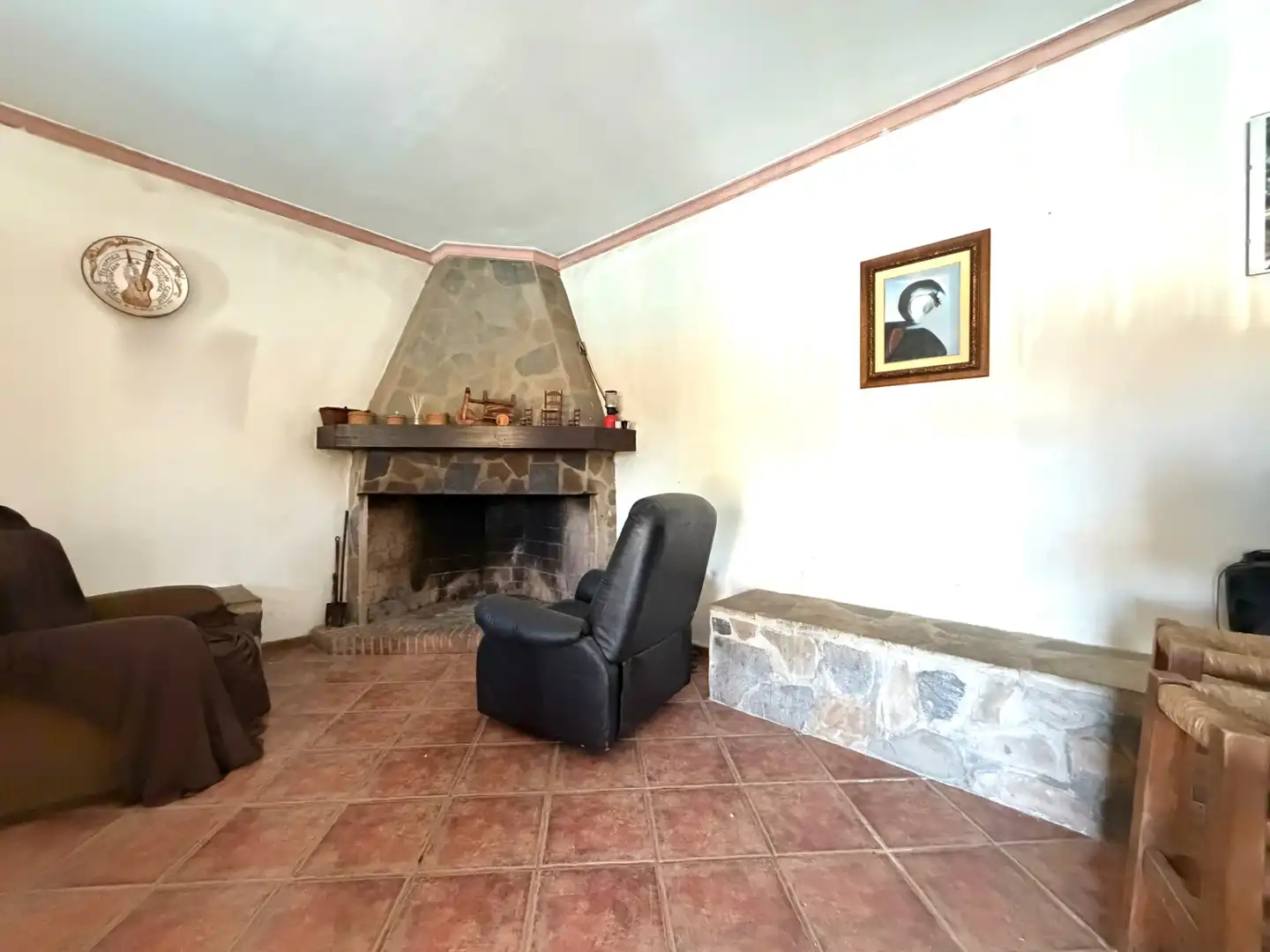 Sala de estar de Finca rústica en venta en Ardales con Jardín privado, Terraza y Piscina