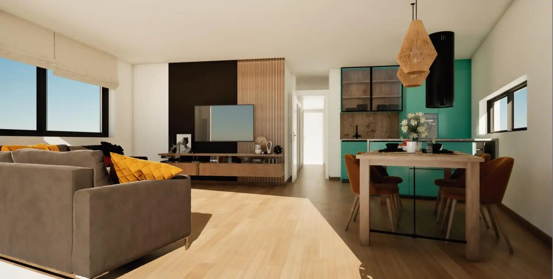Wohnzimmer von Erdgeschoss zum Verkauf in Mataró mit Klimaanlage und Heizung