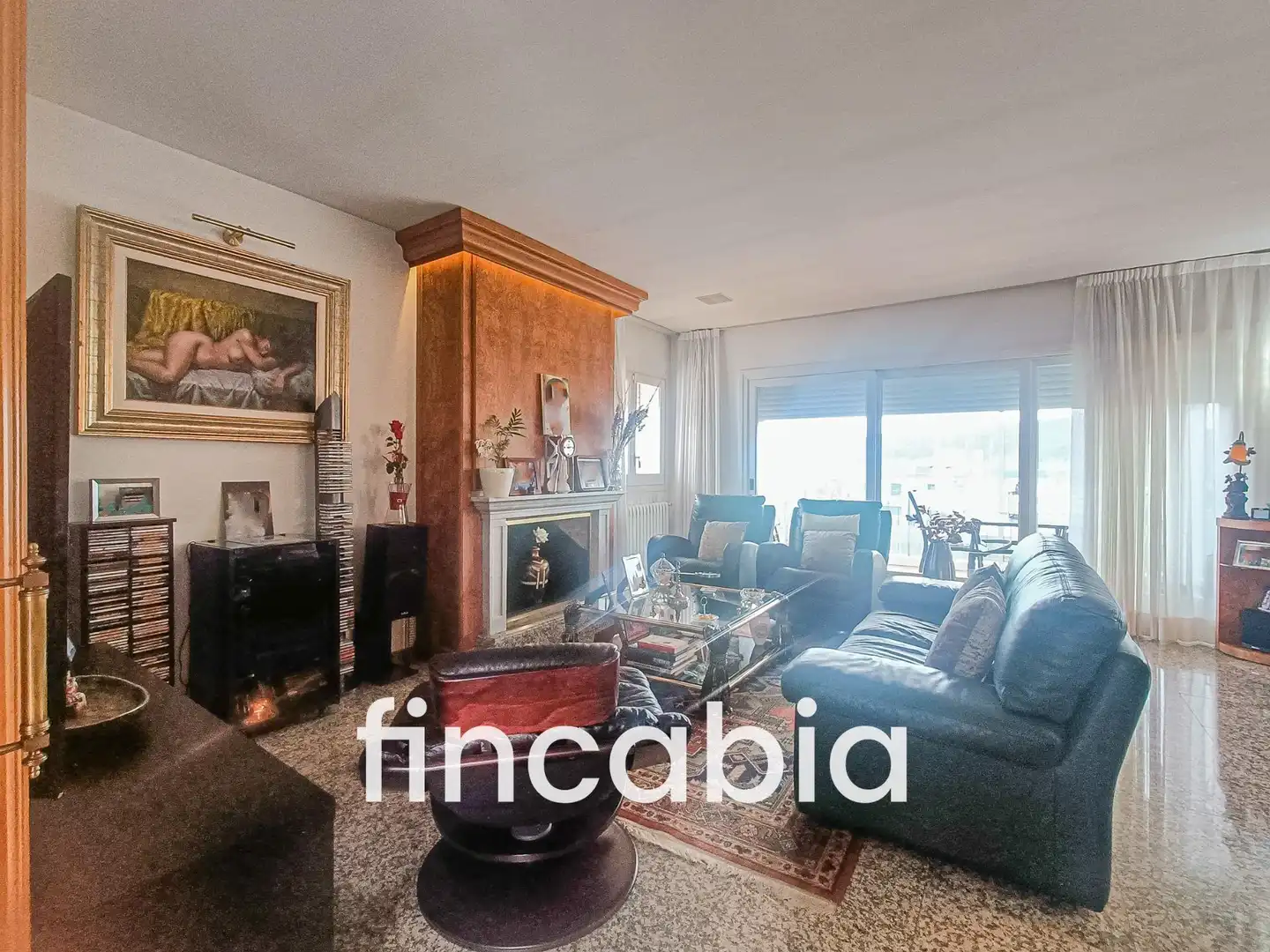 Sala d'estar de Casa o xalet en venda en Santa Coloma de Farners amb Aire condicionat, Calefacció i Jardí privat