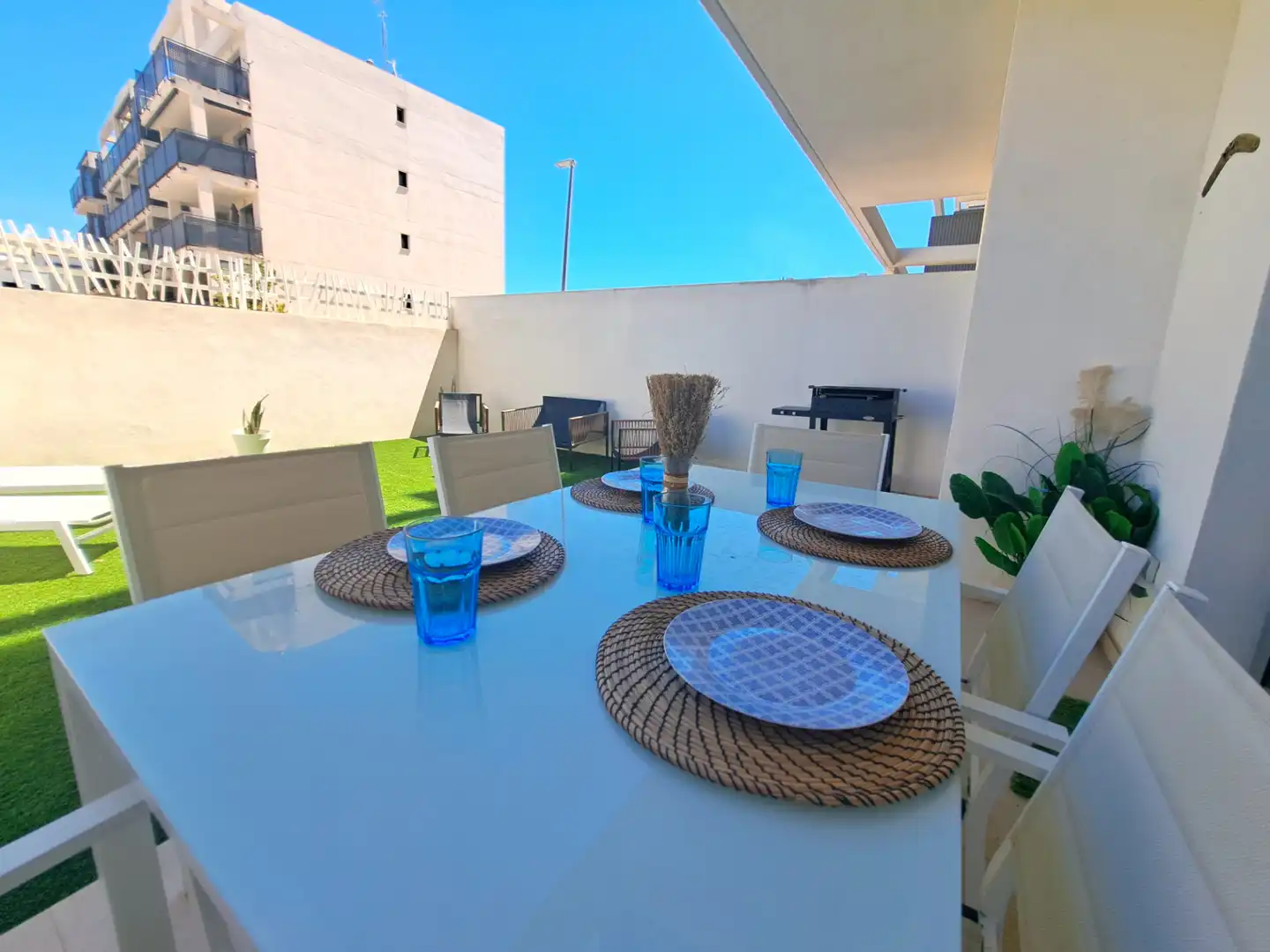 Terraza de Apartamento en venta en Dénia con Aire acondicionado, Calefacción y Jardín privado