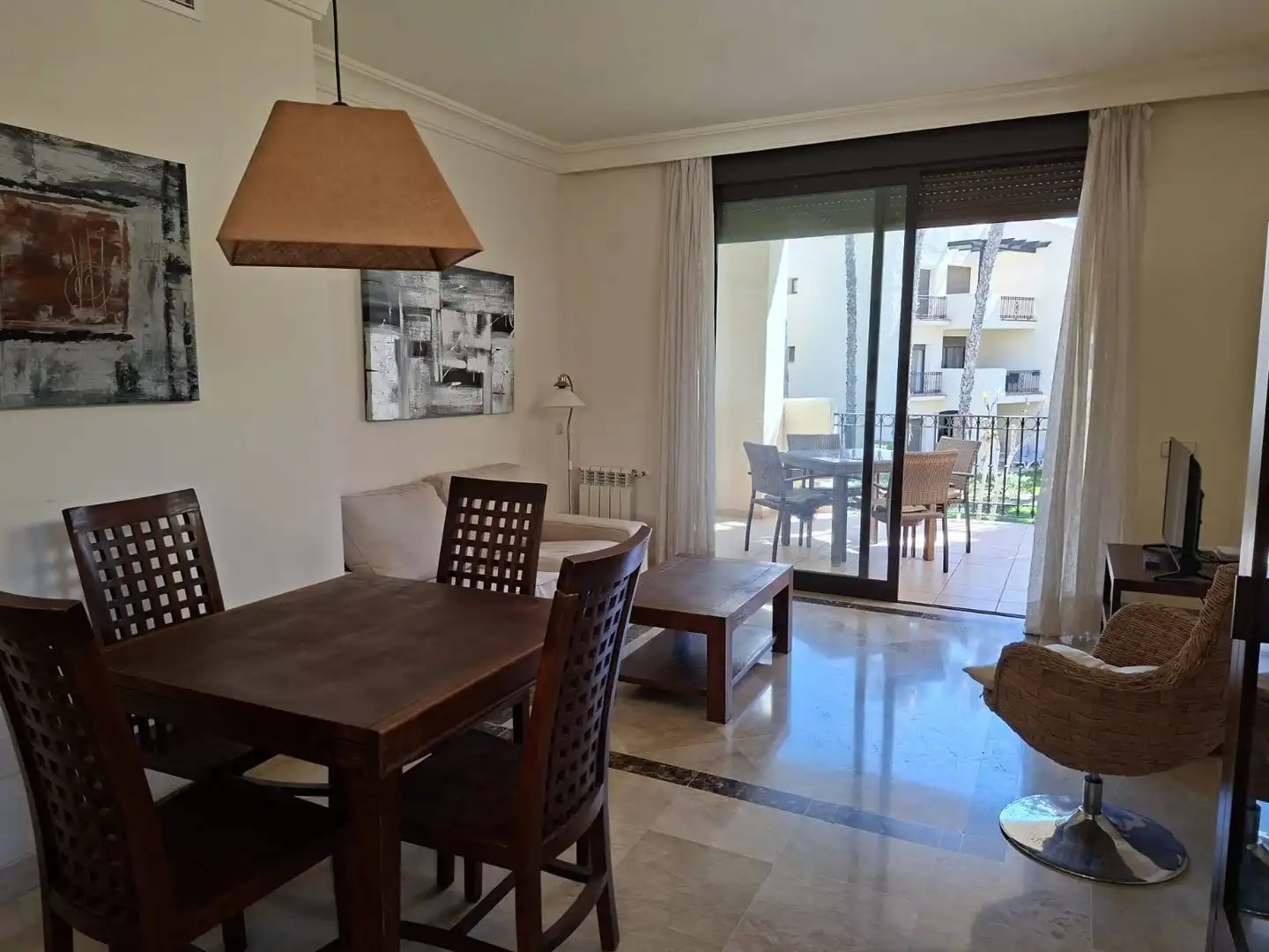 Esszimmer von Wohnungen zum Verkauf in San Javier mit Klimaanlage, Heizung und Privatgarten
