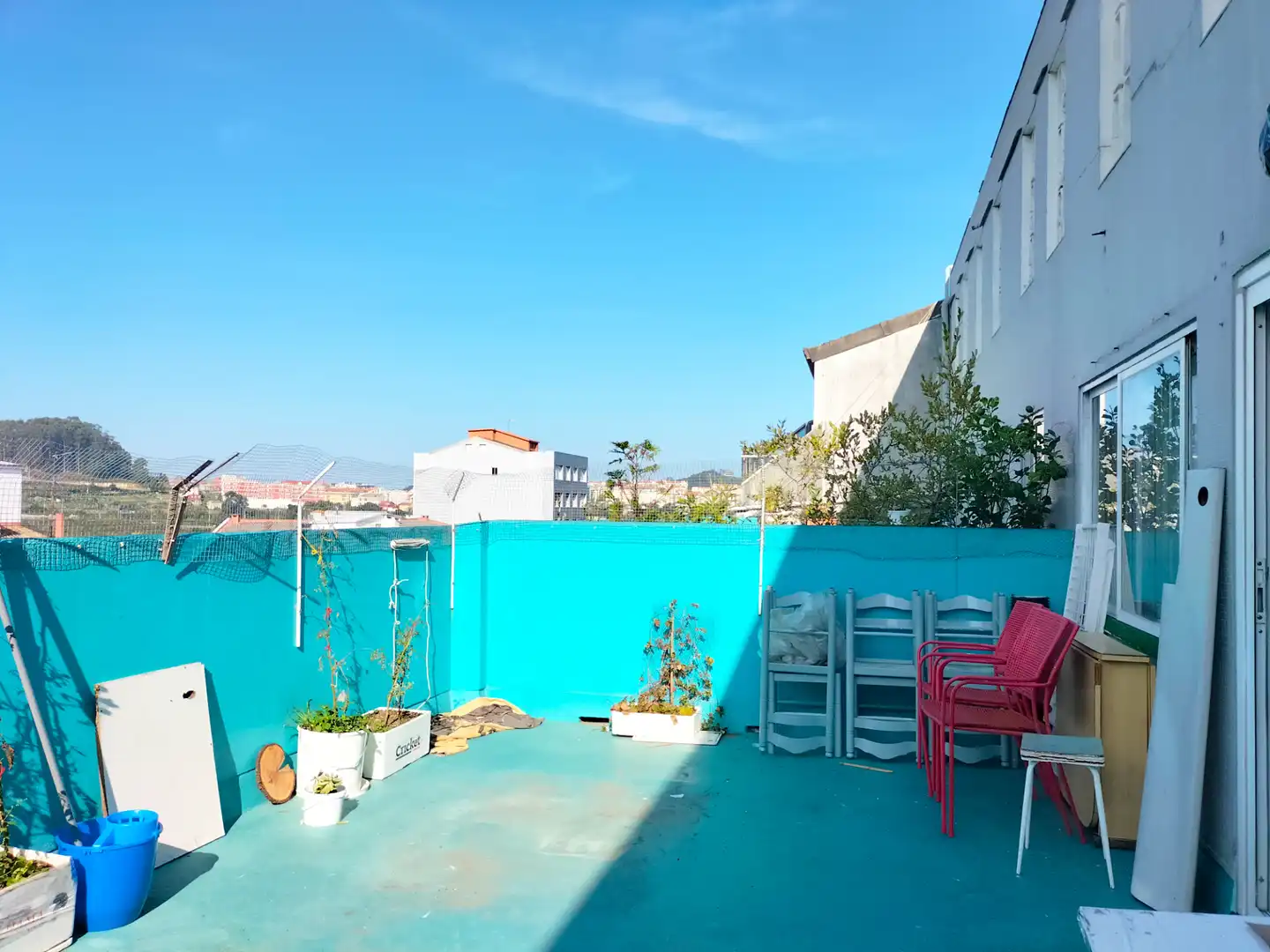 Terraza de Piso para compartir en A Coruña Capital  con Terraza, Amueblado y Horno