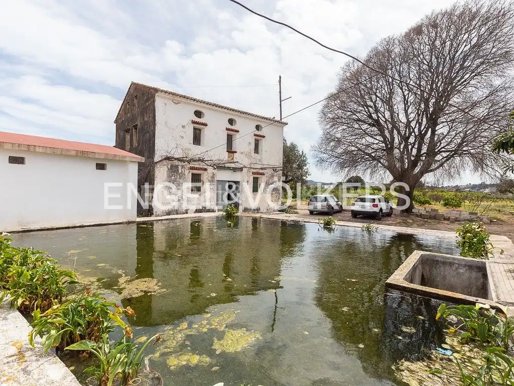 Vista exterior de Finca rústica en venda en Alzira amb Calefacció, Terrassa i Piscina