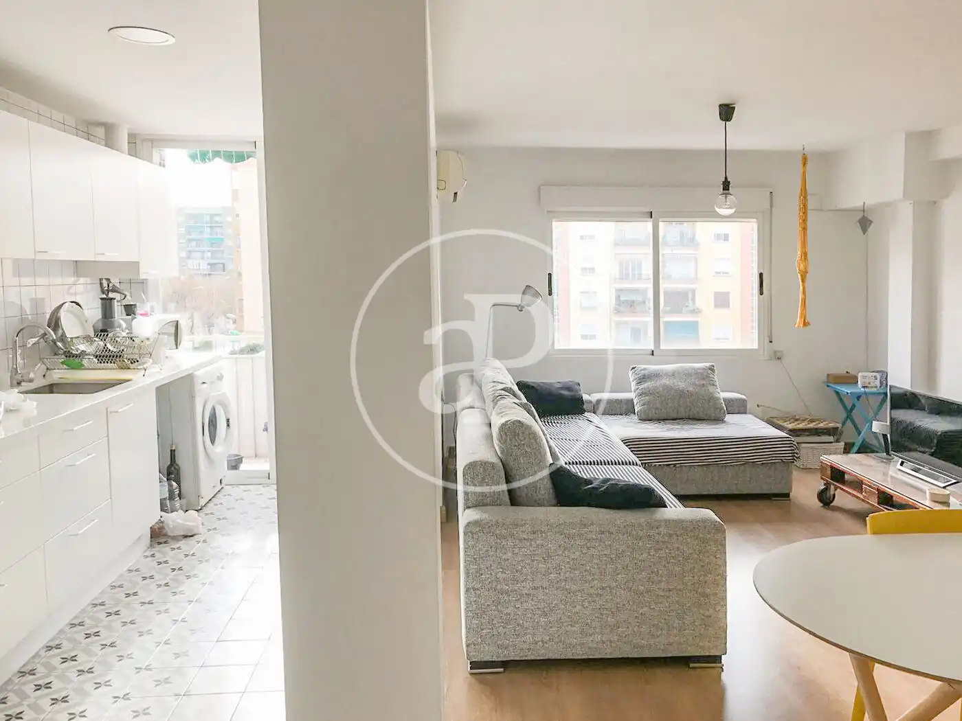 Wohnzimmer von Wohnung zur Miete in Valencia mit Klimaanlage, Heizung und Möbliert