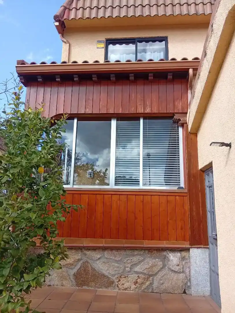 Vista exterior de Casa o chalet en venta en Colmenarejo con Aire acondicionado, Jardín privado y Parquet