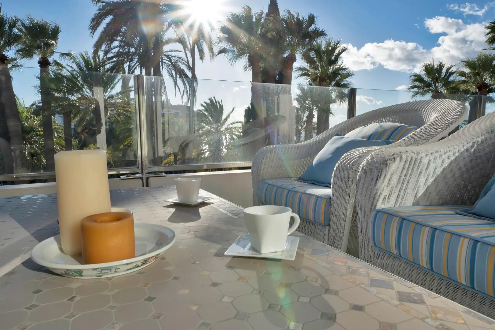 Terraza de Apartamento de alquiler en Marbella con Calefacción, Jardín privado y Amueblado
