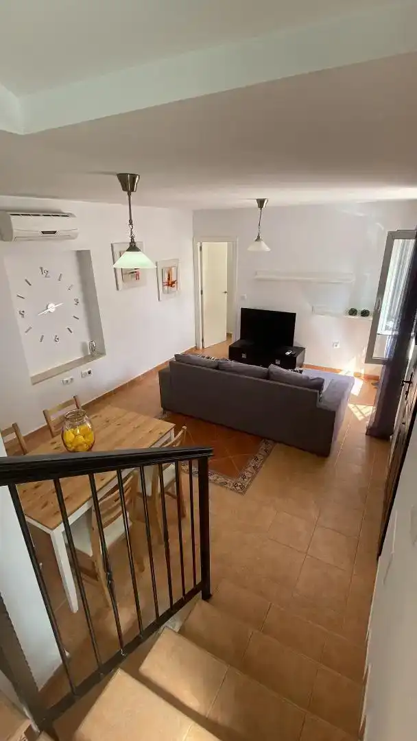Sala d'estar de Dúplex de lloguer en San Javier amb Aire condicionat, Moblat i Forn