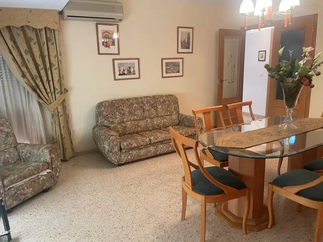 Living room of Flat for rent in Gandia  with Air Conditioner, Terrace and Furnished