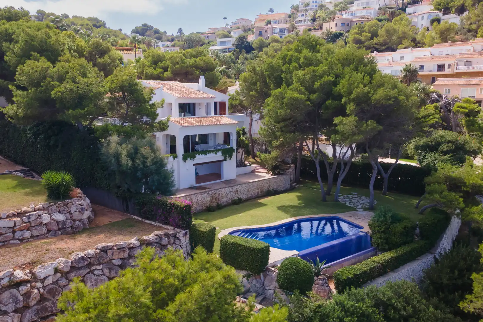 Vista exterior de Casa o xalet en venda en Jávea / Xàbia amb Aire condicionat, Jardí privat i Terrassa