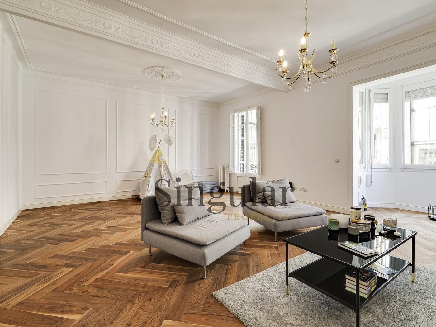 Sala d'estar de Pis de lloguer en  Barcelona Capital amb Aire condicionat, Calefacció i Terrassa