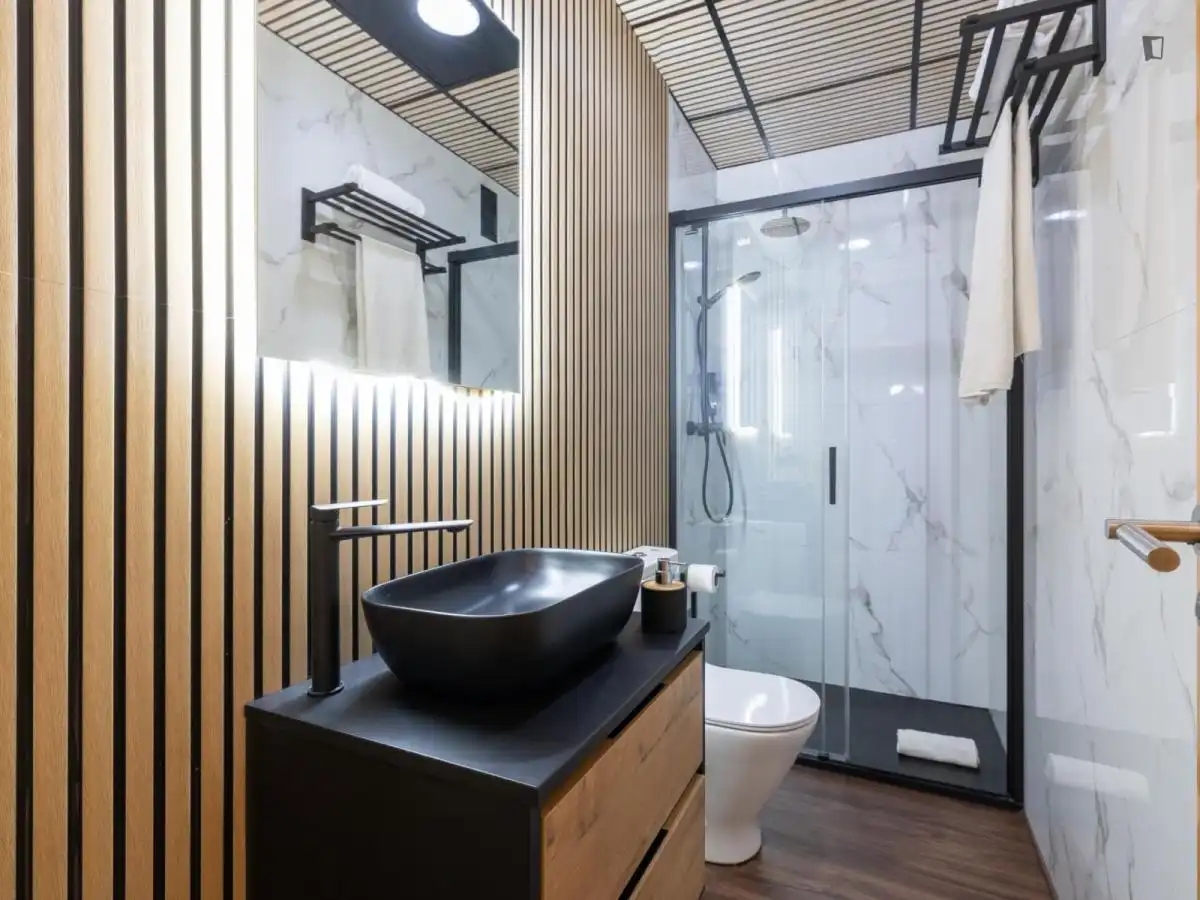 Badezimmer von Wohnungen zur Miete in Málaga mit Klimaanlage, Heizung und Möbliert
