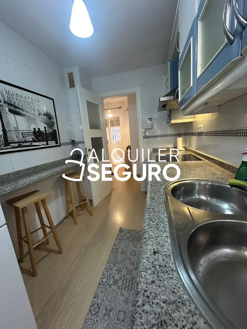 Küche von Wohnung zur Miete in Málaga mit Klimaanlage und Möbliert