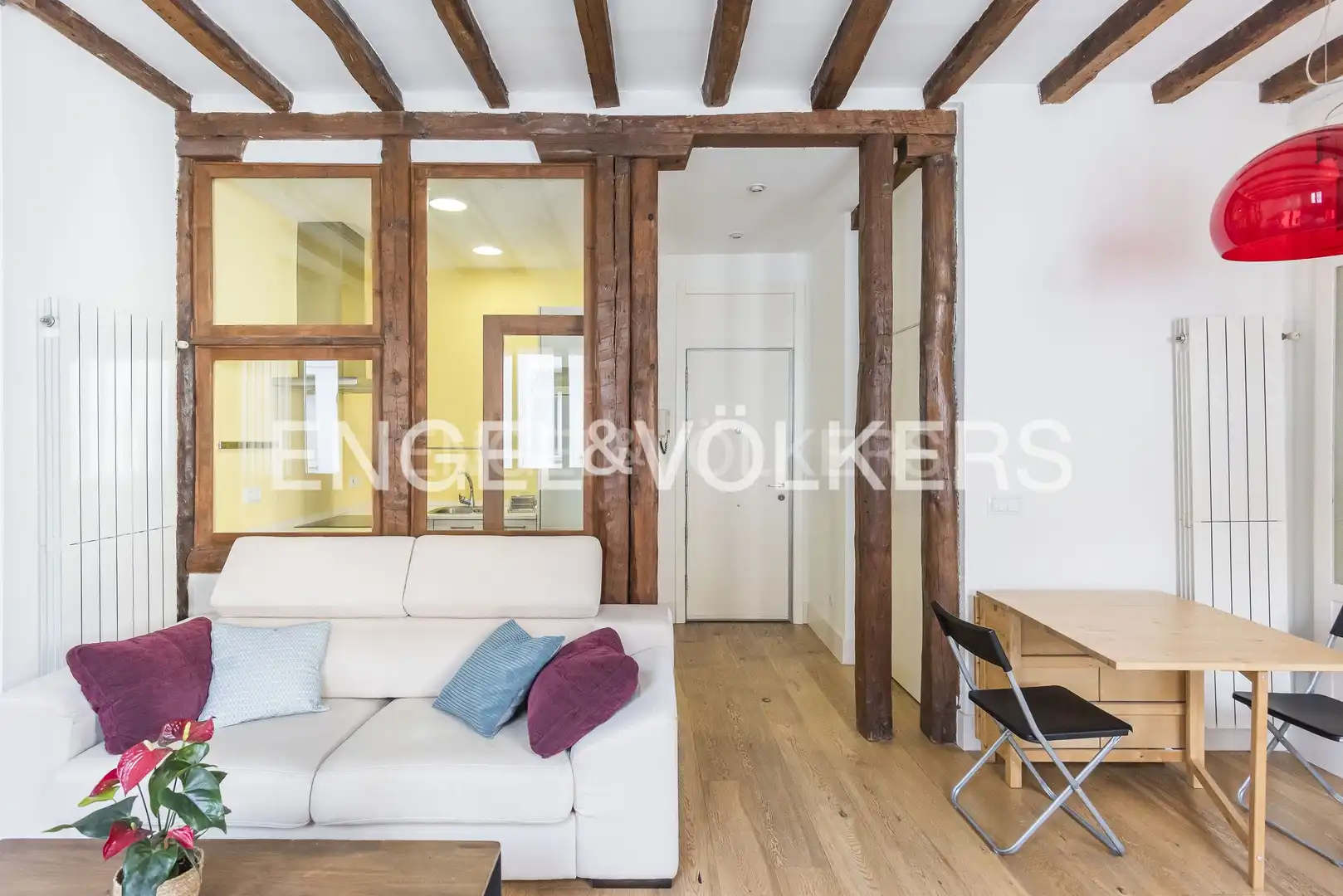 Living room of Attic for rent in Madrid  with Air Conditioner, Heating and Parquet flooring