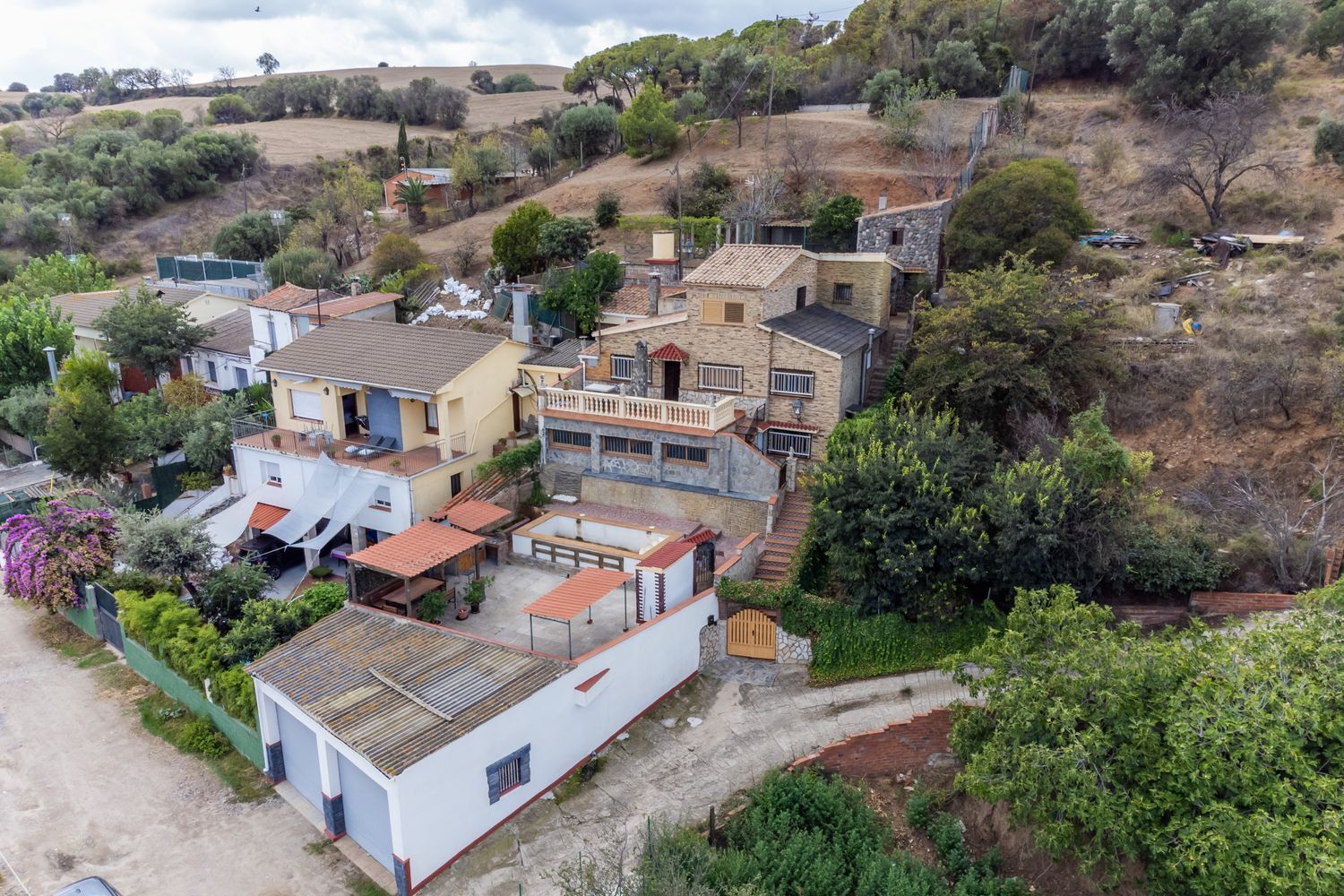 Vista exterior de Casa o xalet en venda en Granollers amb Jardí privat, Terrassa i Traster