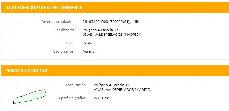 Terreno en venta en Calle de San Roque, 10, Valdepiélagos