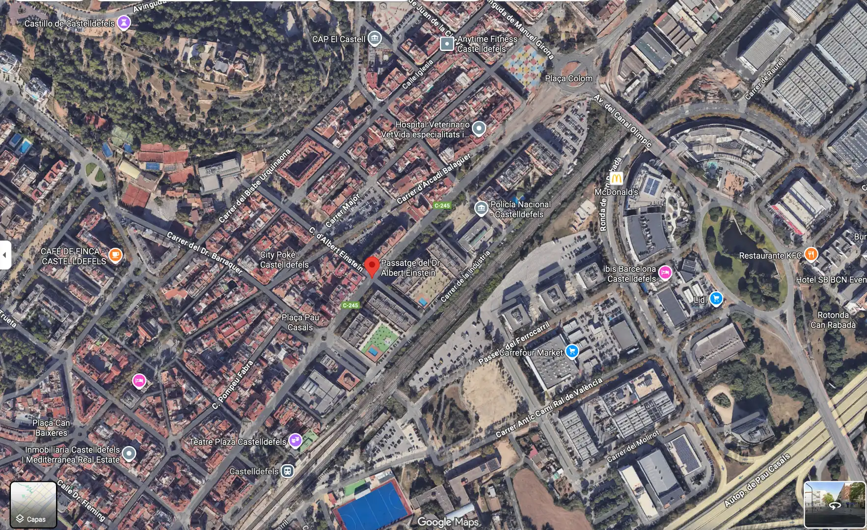 Vista exterior de Garaje en venta en Castelldefels
