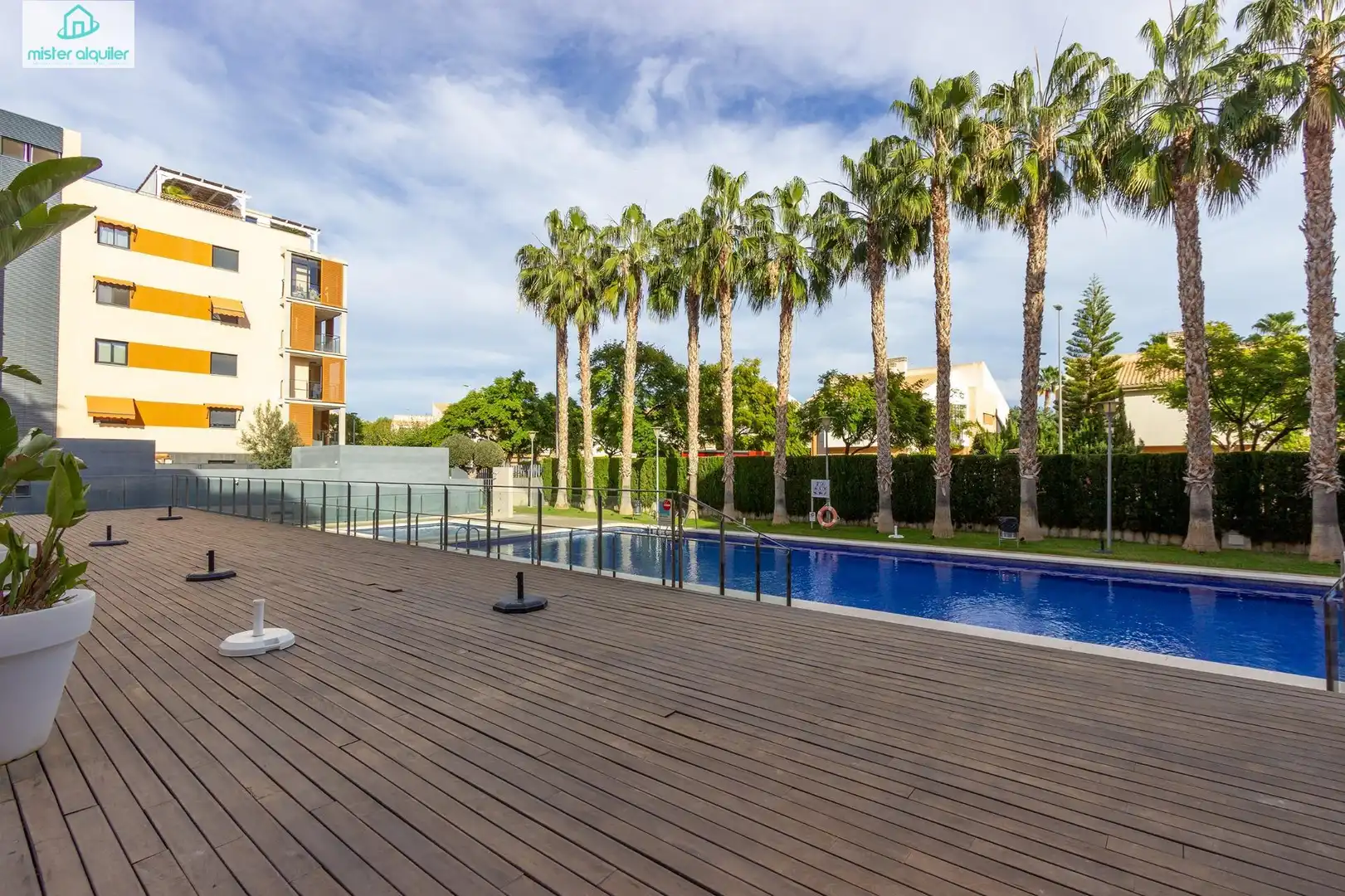 Swimming pool of Apartments for rent in El Campello  with Air Conditioner, Private garden and Furnished