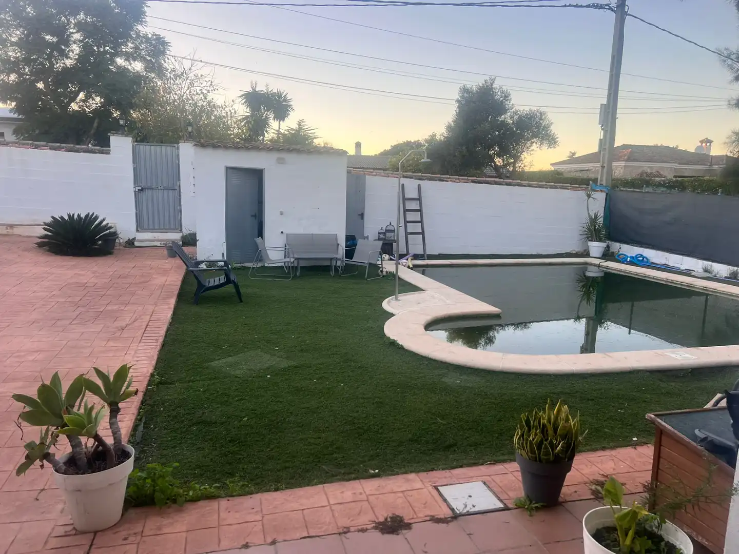 Swimming pool of Houses for sale in Chiclana de la Frontera  with Air Conditioner, Private garden and Swimming Pool