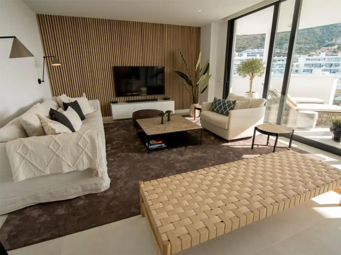 Sala d'estar de Apartament en venda en Fuengirola amb Aire condicionat, Piscina i Balcó