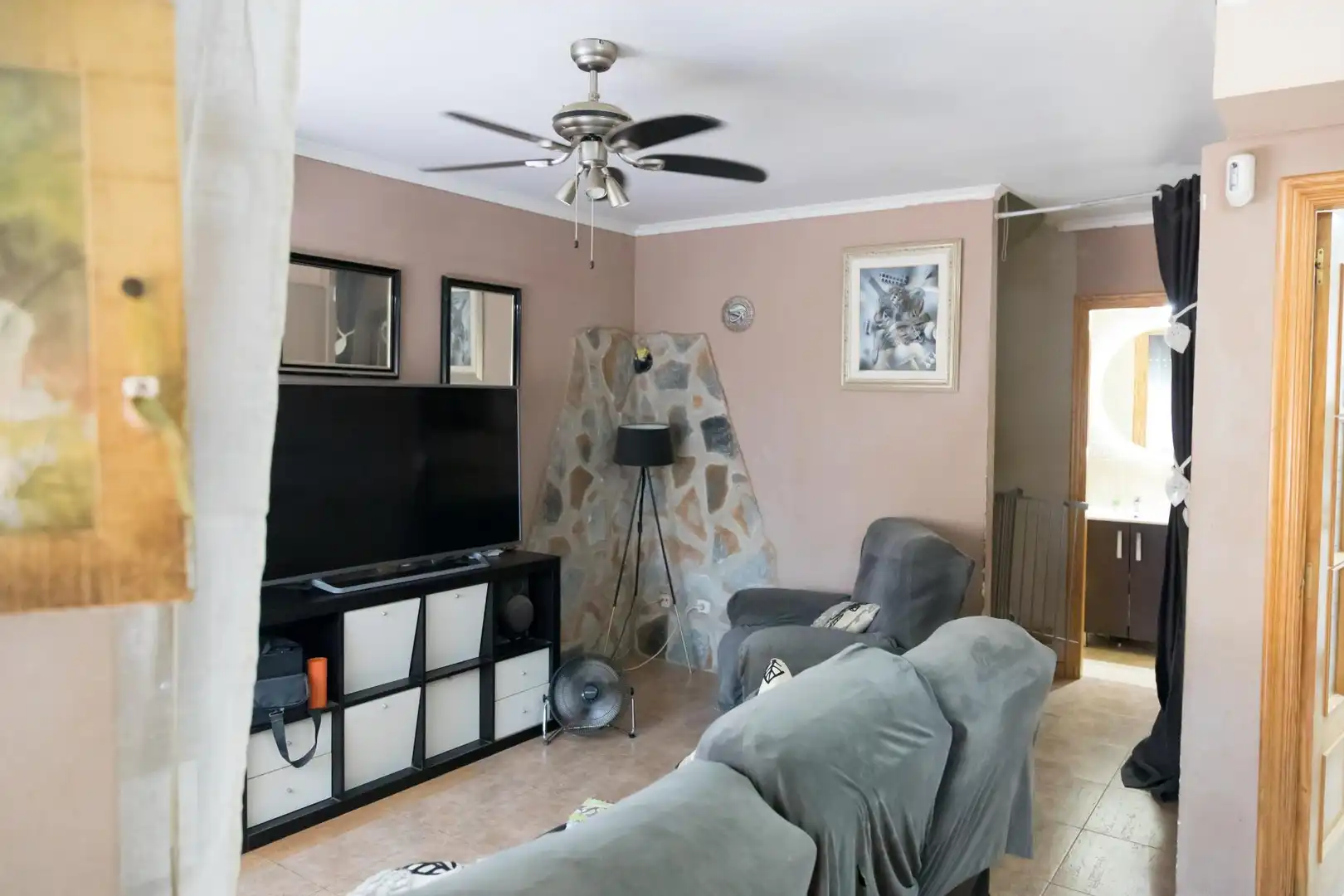 Sala de estar de Casa adosada en venta en San Vicente del Raspeig / Sant Vicent del Raspeig con Jardín privado, Terraza y Piscina