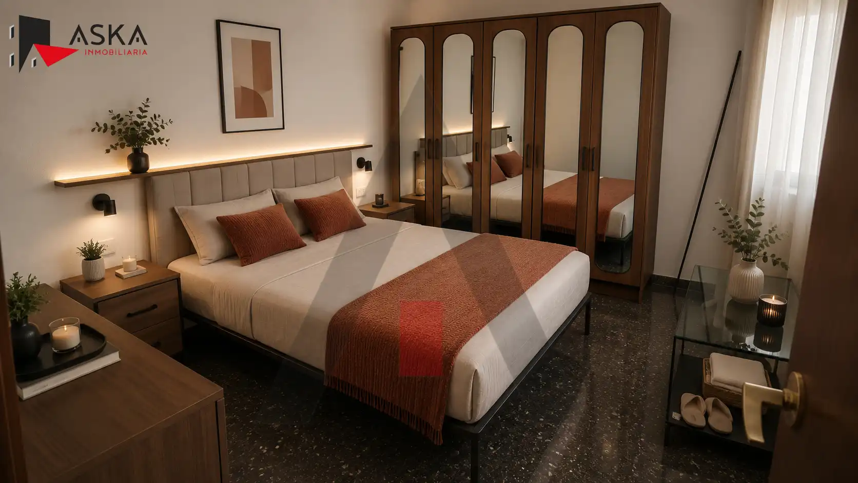 Bedroom of Flat for sale in Torrent  with Air Conditioner and Balcony