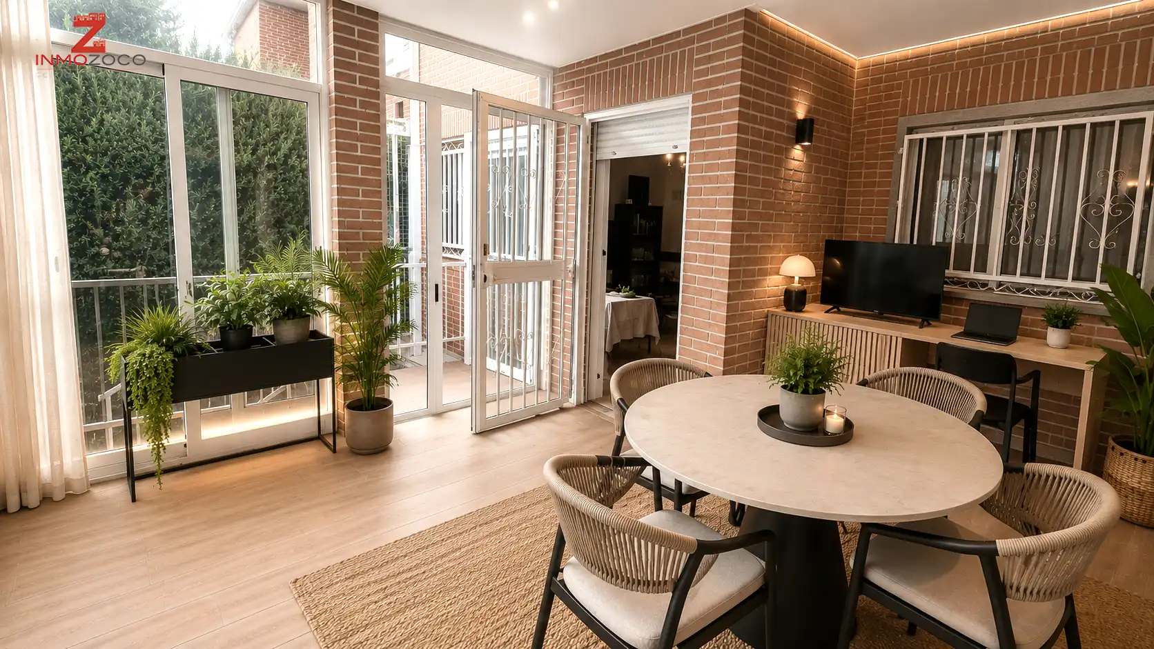 Terrassa de Casa adosada en venda en Las Rozas de Madrid amb Aire condicionat, Calefacció i Jardí privat