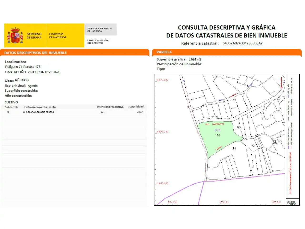 Rustikales Grundstück zum Verkauf in Calle Baixada O Pontillón 57, imagen 6