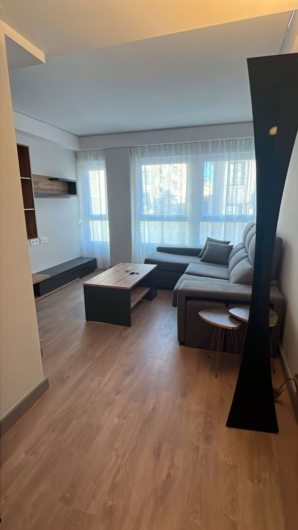 Sala d'estar de Pis de lloguer en  Zaragoza Capital amb Calefacció, Parquet i Moblat