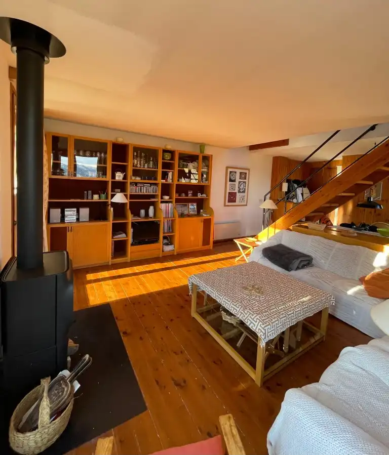 Sala de estar de Casa adosada de alquiler en Guils de Cerdanya con Calefacción, Parquet y Trastero