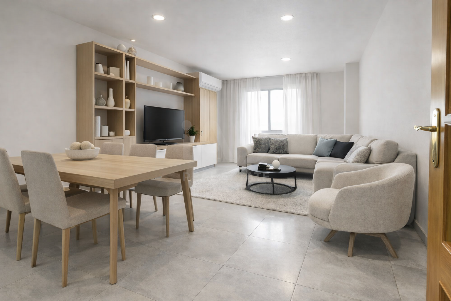 Sala d'estar de Pis en venda en  Murcia Capital amb Aire condicionat i Terrassa