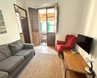 Sala d'estar de Apartament de lloguer en  Palma de Mallorca amb Aire condicionat, Terrassa i Moblat