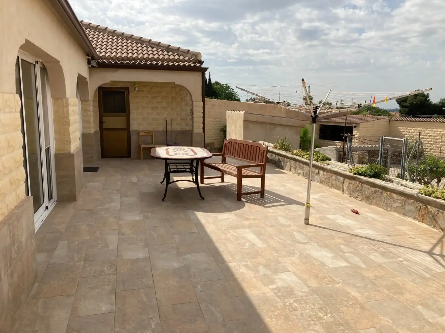 Terraza de Finca rústica en venta en Aspe con Aire acondicionado, Calefacción y Jardín privado
