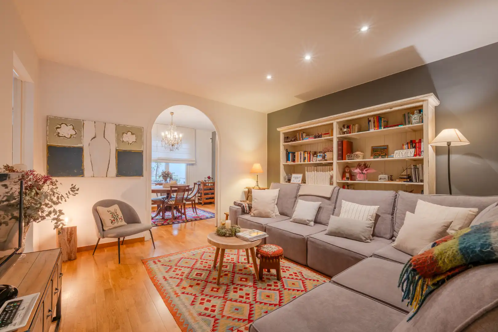 Wohnzimmer von Wohnung zum Verkauf in Girona mit Heizung und Terrasse