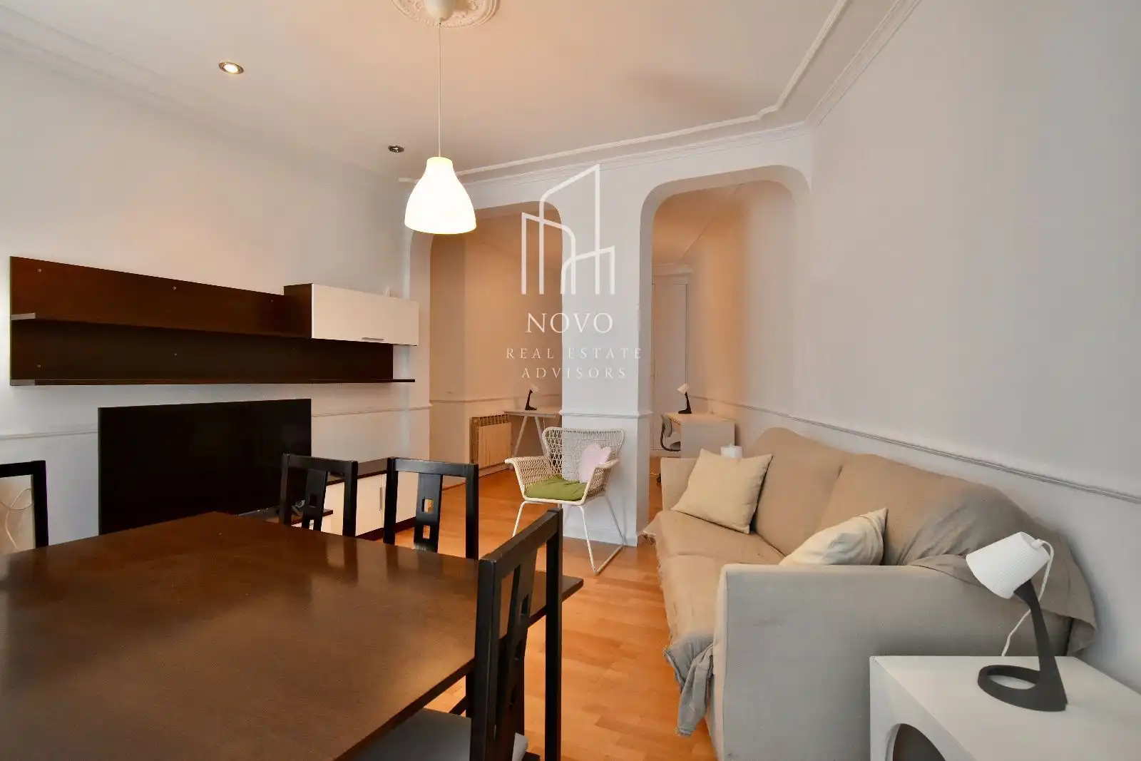 Wohnzimmer von Wohnung zur Miete in Madrid mit Heizung, Terrasse und Möbliert