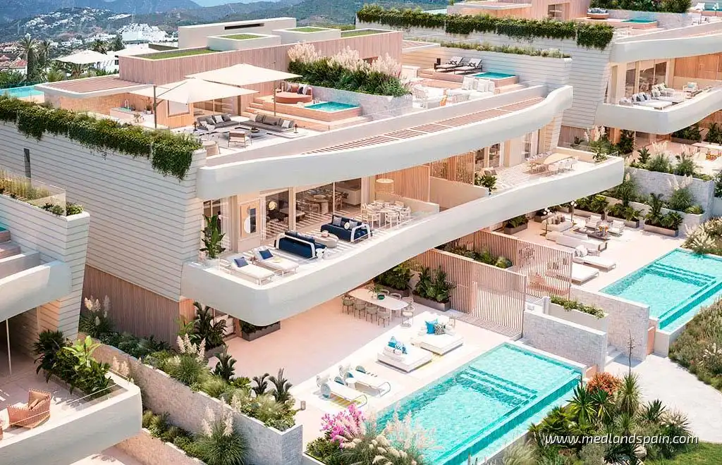Terraza de Apartamento en venta en Marbella con Jardín privado, Terraza y Trastero