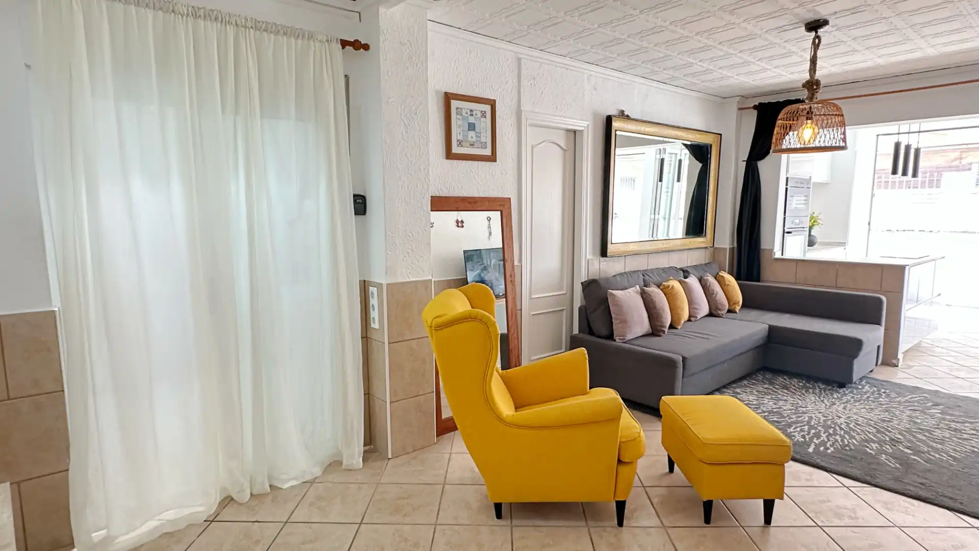 Sala de estar de Casa o chalet de alquiler en Gandia con Aire acondicionado, Calefacción y Terraza