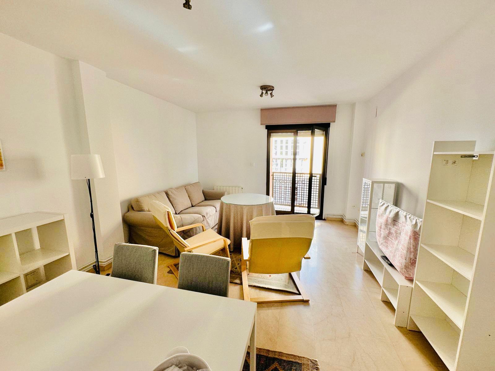 Living room of Flat to rent in  Granada Capital  with Heating, Terrace and Furnished
