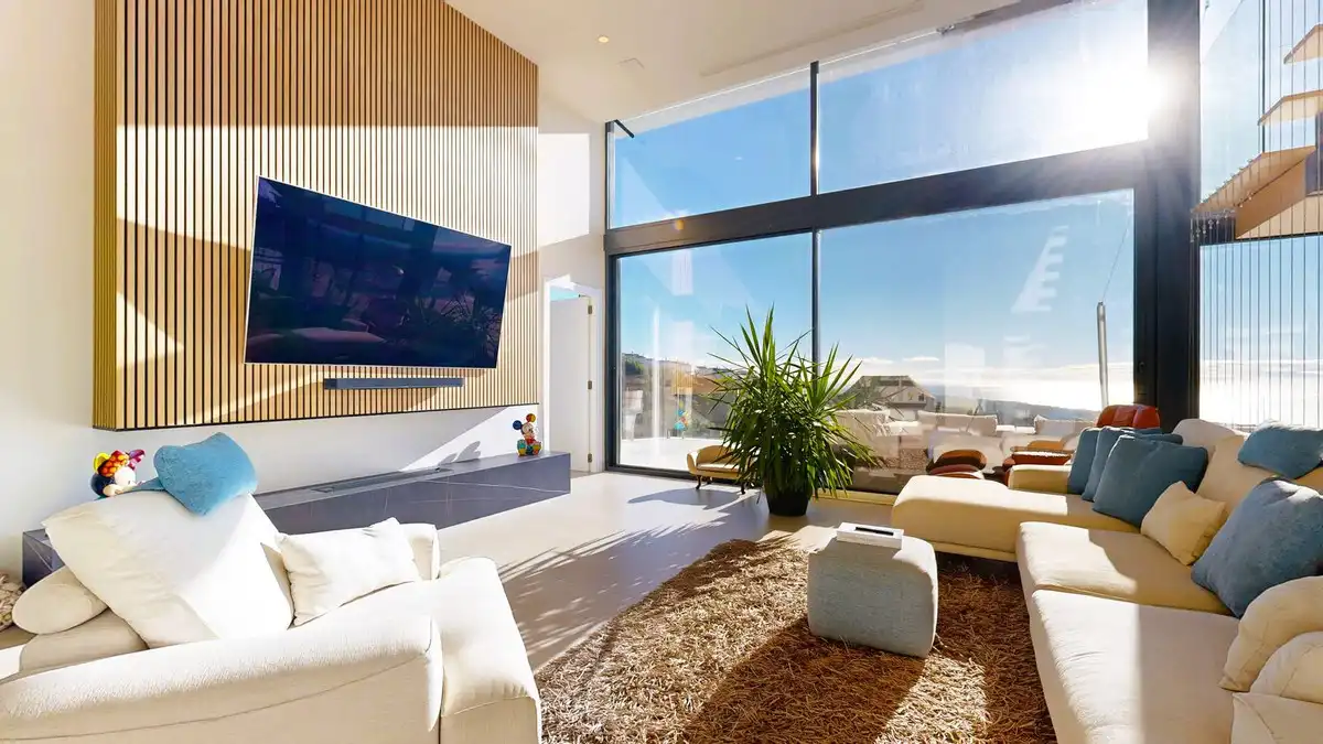 Living room of Houses for rent in Marbella  with Air Conditioner, Private garden and Terrace