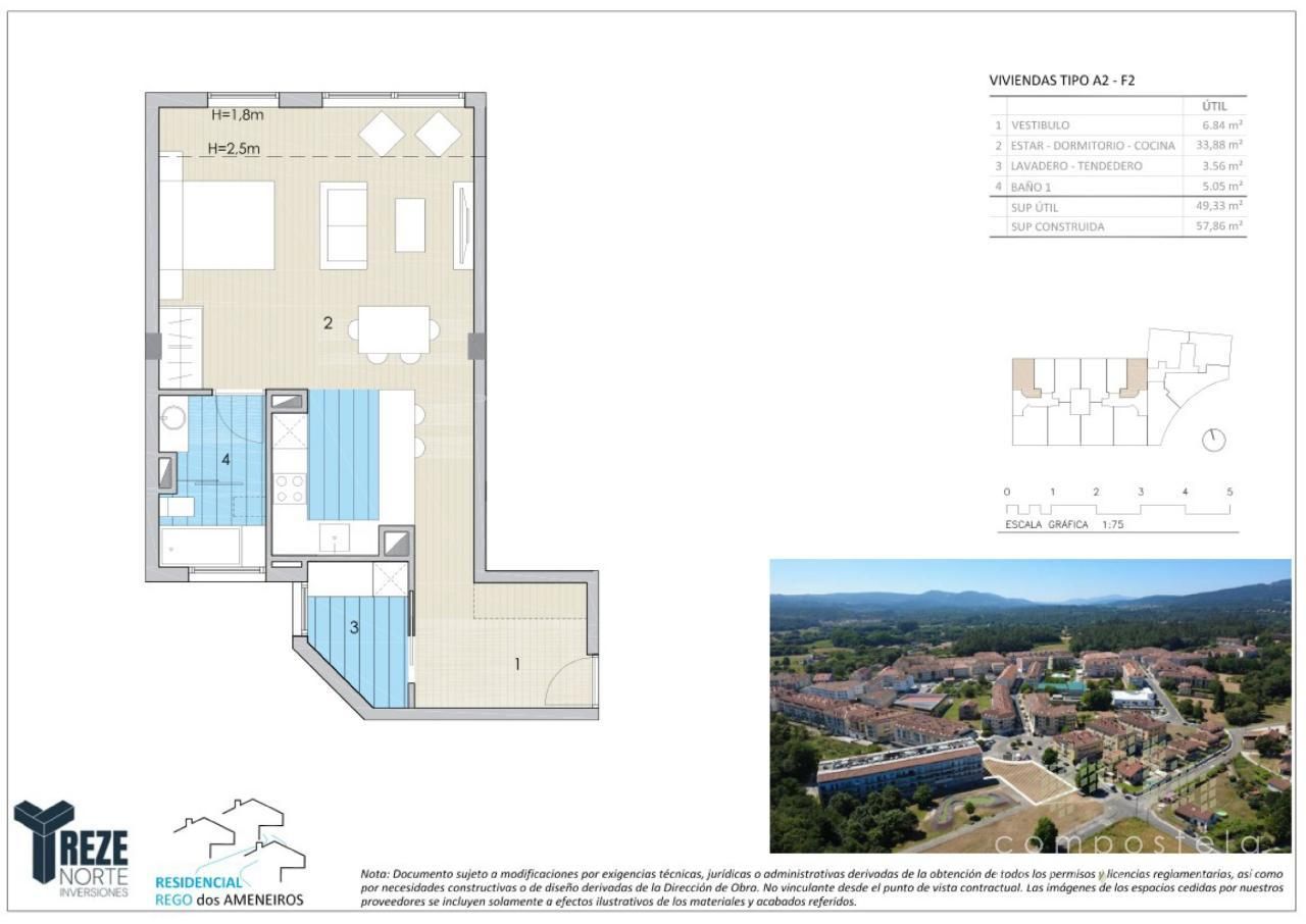 Àtic en venda a Pedregal, Residencial 'Rego Dos Ameneiros', Bertamirans