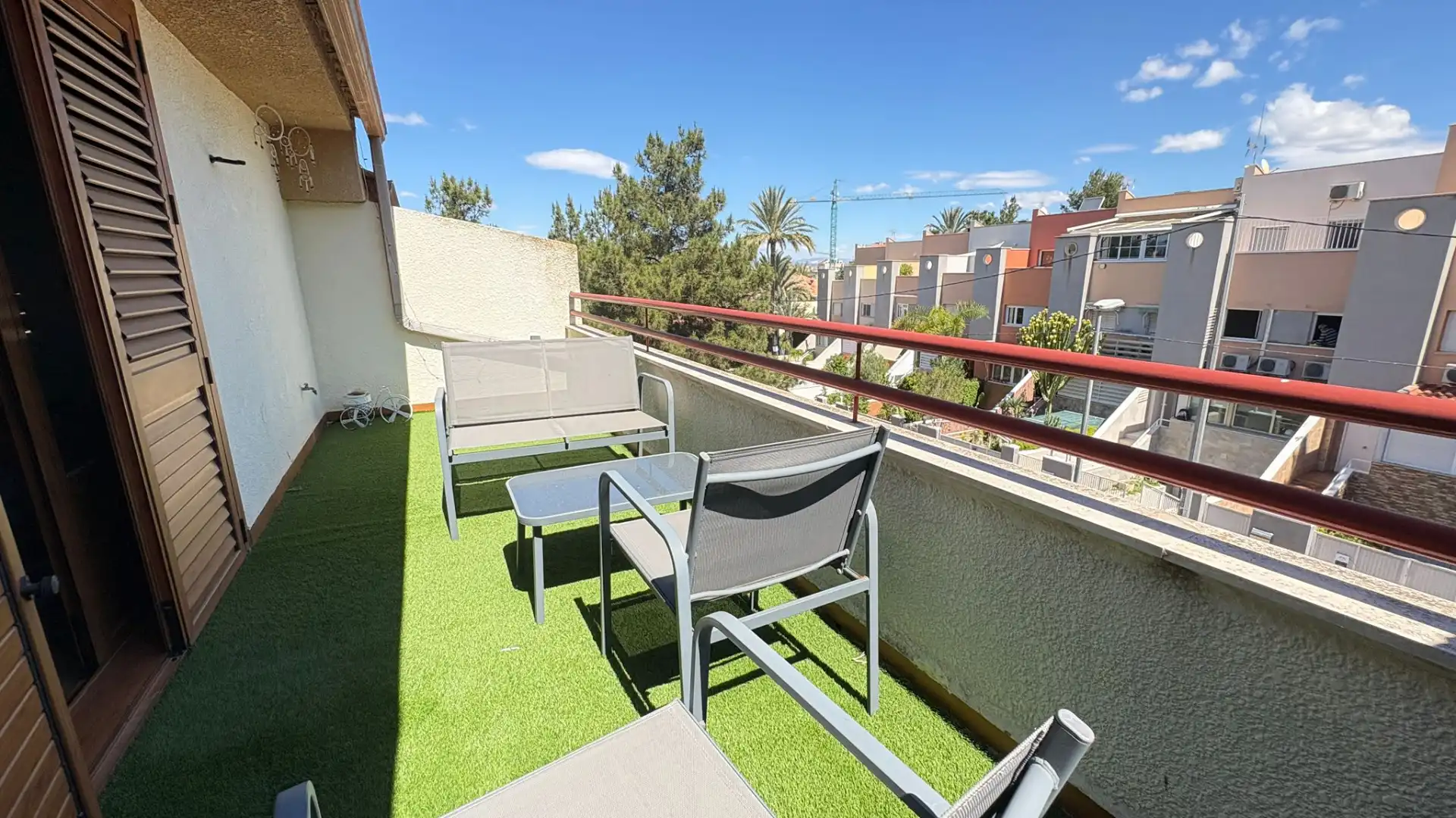 Terrassa de Casa adosada en venda en Murcia amb Aire condicionat, Balcó i Piscina comunitària